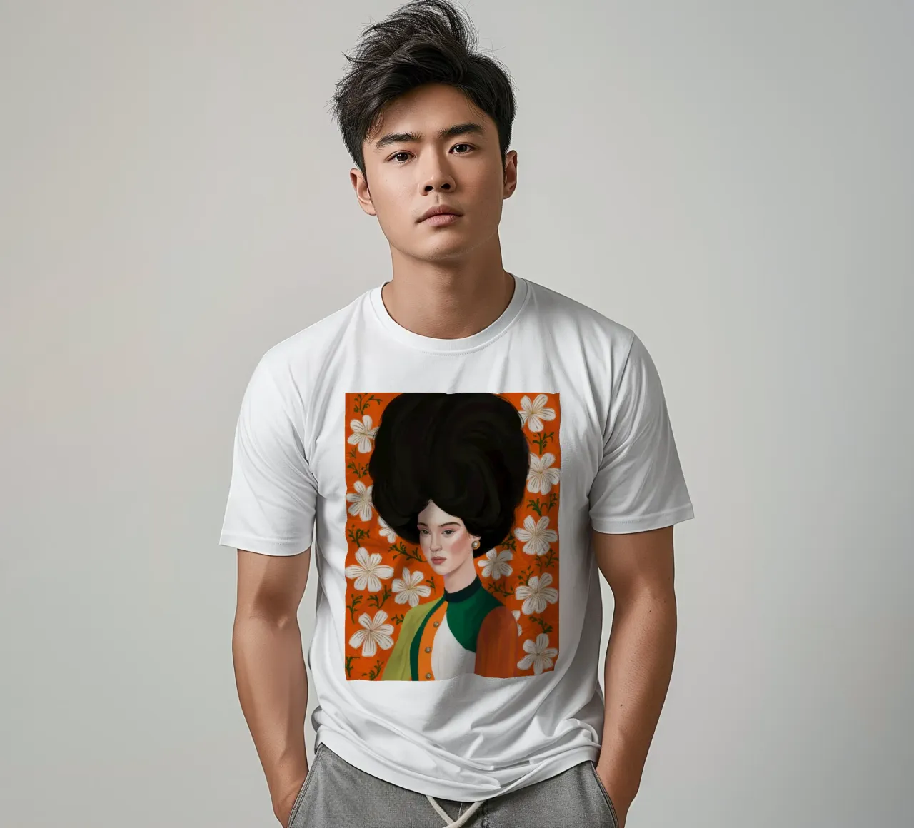 Floral Afro Queen t-shirt by Marigold Tiga
