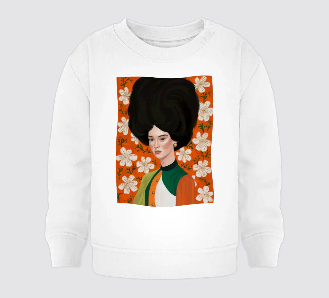 Regina afro floreale felpa neonato da Marigold Tiga