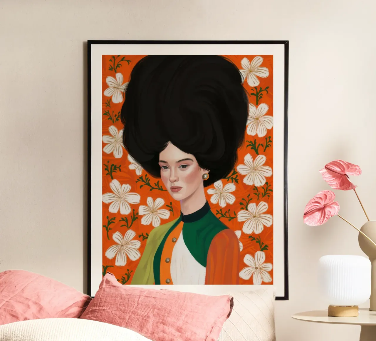 Floral Afro Queen poster by Marigold Tiga