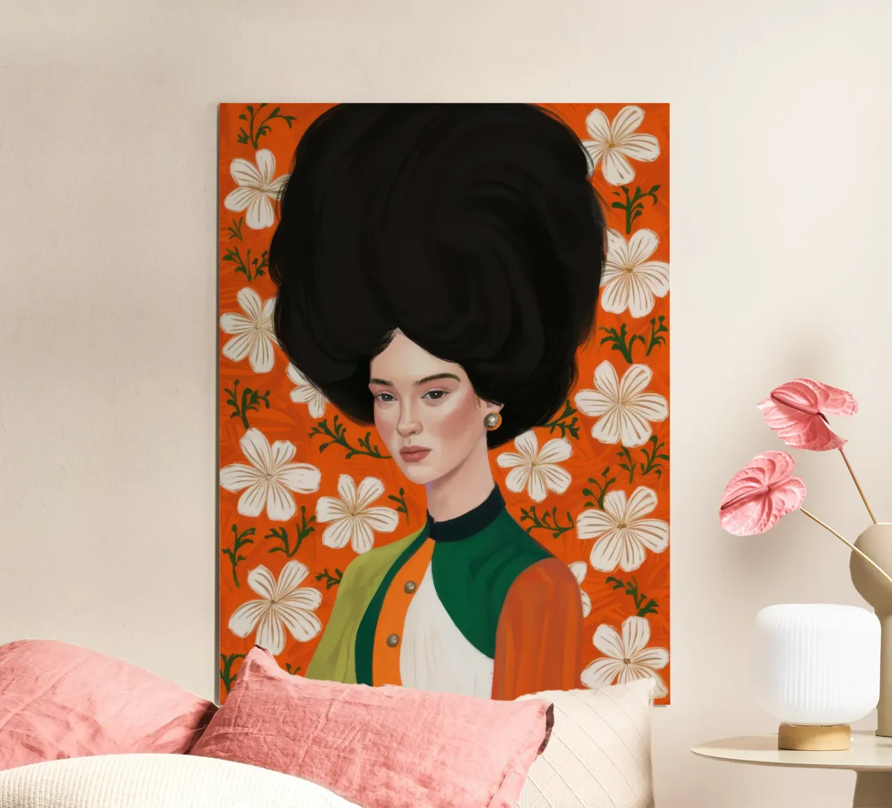 Floral Afro Queen poster by Marigold Tiga