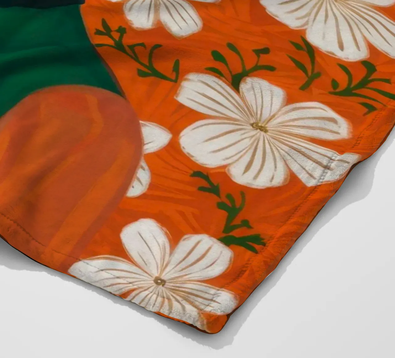 Floral Afro Queen fleece blanket by Marigold Tiga