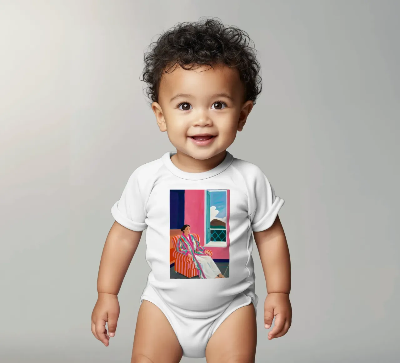 Abito a righe Repose body neonato maniche corte da Stone Decade