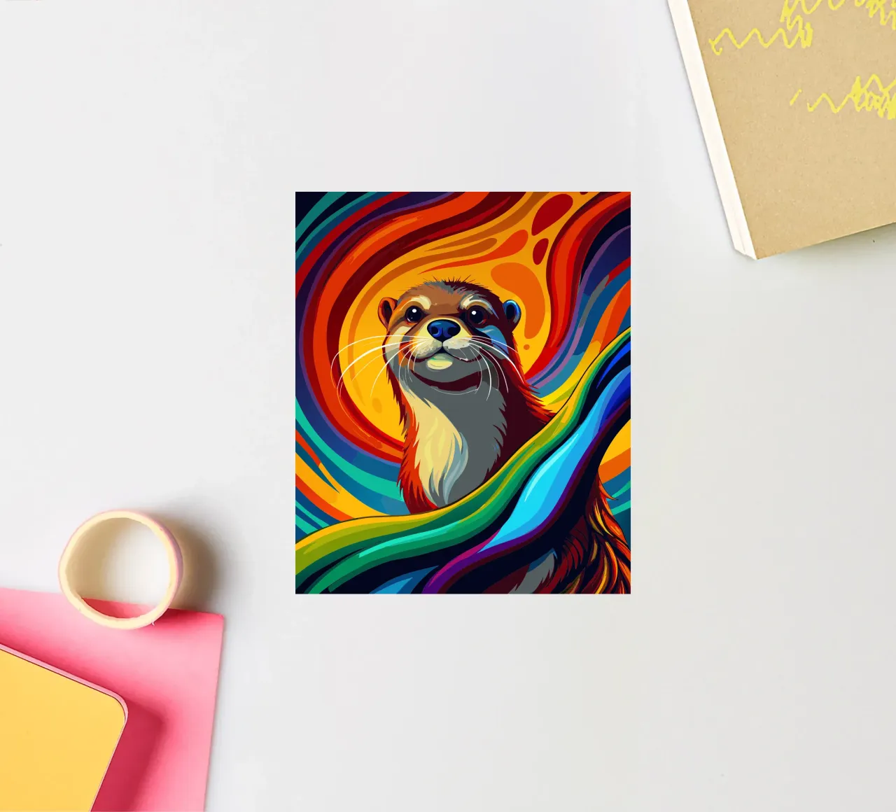 otter vector fullcolor sticker by onelife