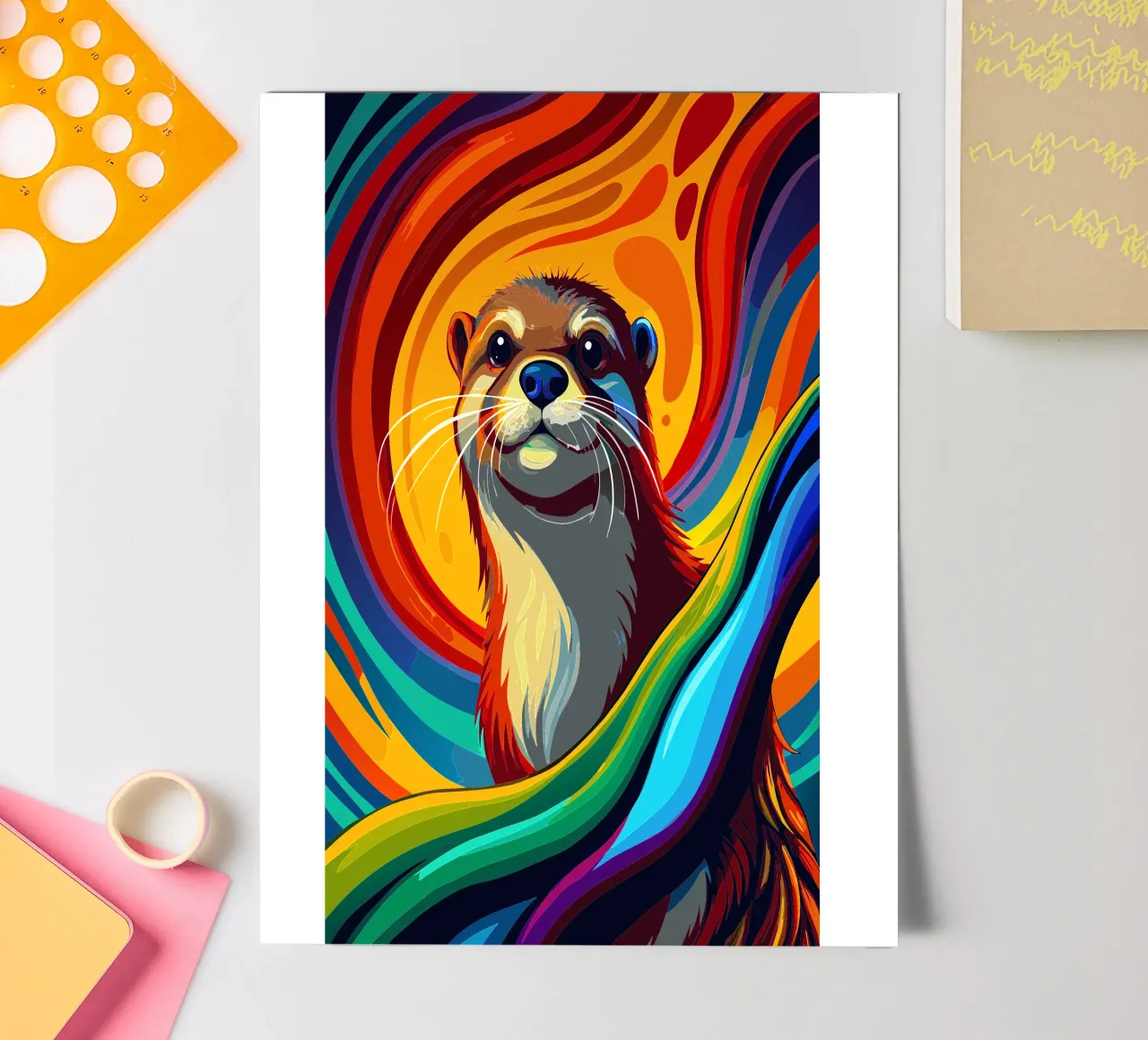 otter vector fullcolor sticker sheet by onelife