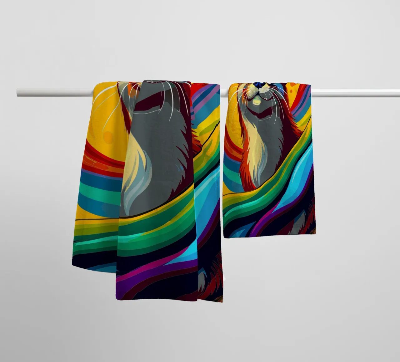 lontra vettore fullcolor asciugamano da bagno da onelife
