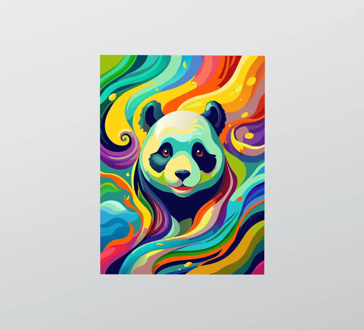 panda vectoriel fullcolor autocollant de onelife