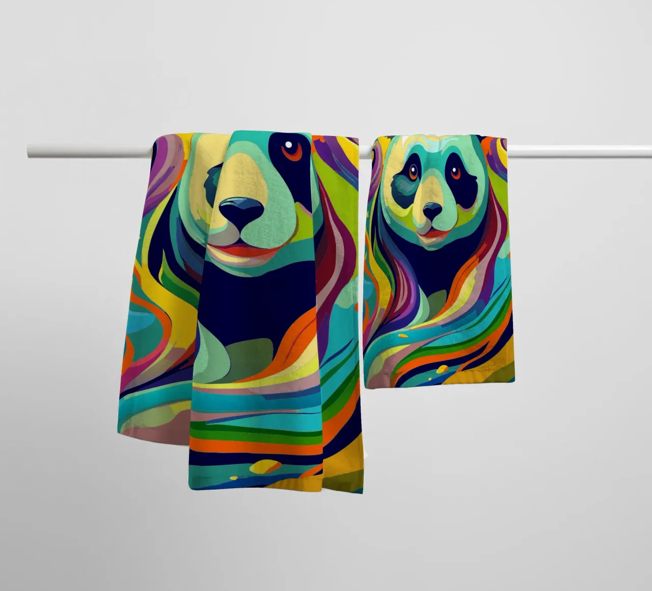 panda vector fullcolor towel by onelife