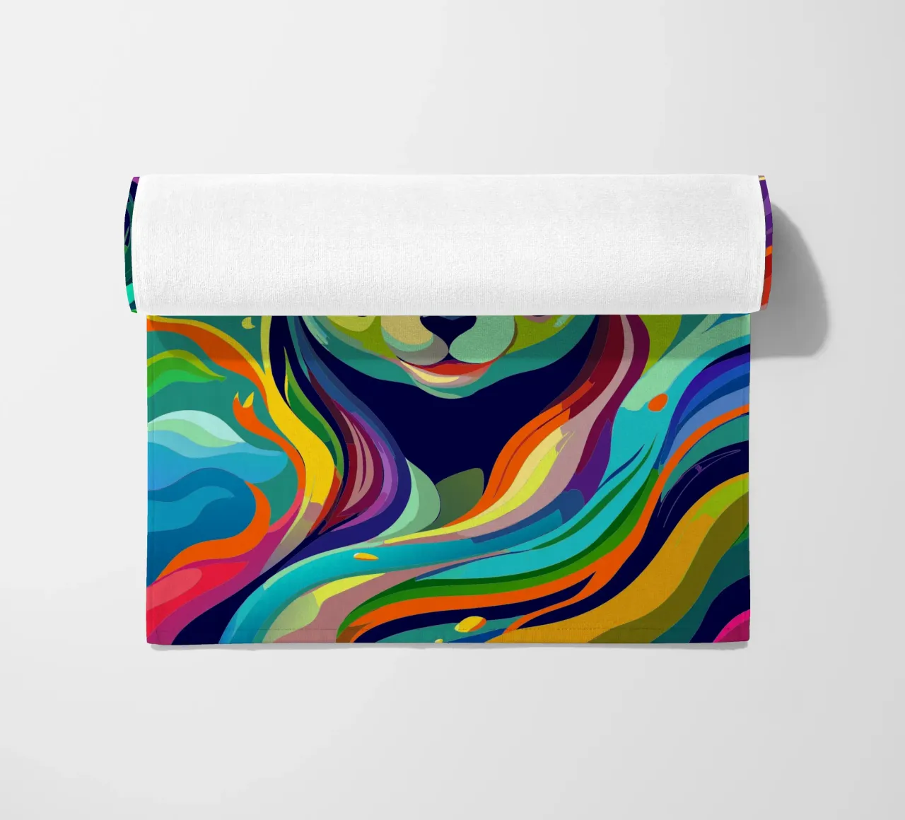 panda vector fullcolor beach towel by onelife