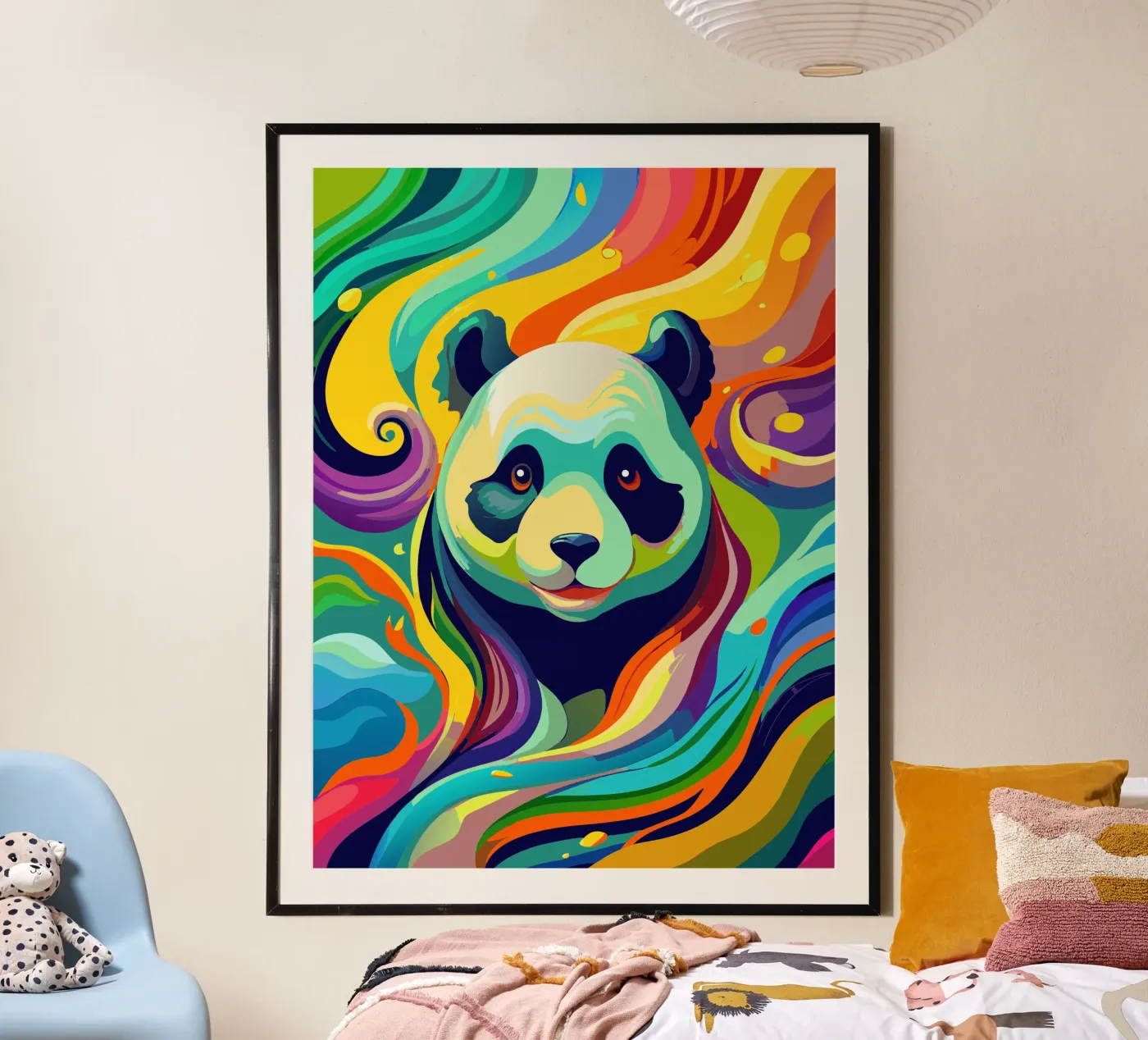 panda vector fullcolor poster van onelife