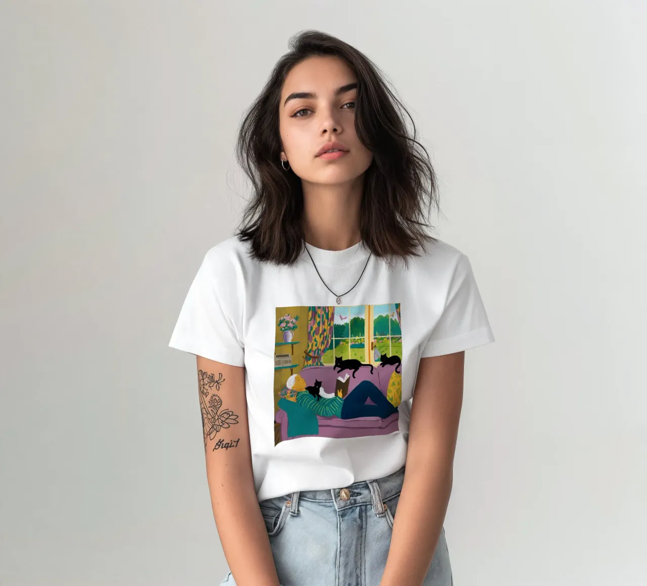 Sofa Cat Nap t-shirt da Marigold Tiga