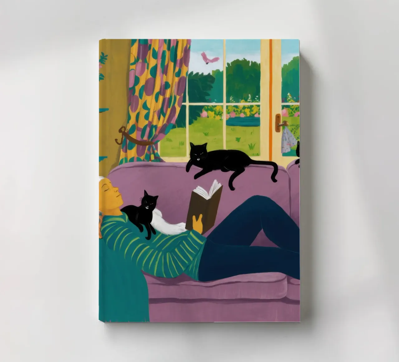 Sofa Cat Nap notebook by Marigold Tiga