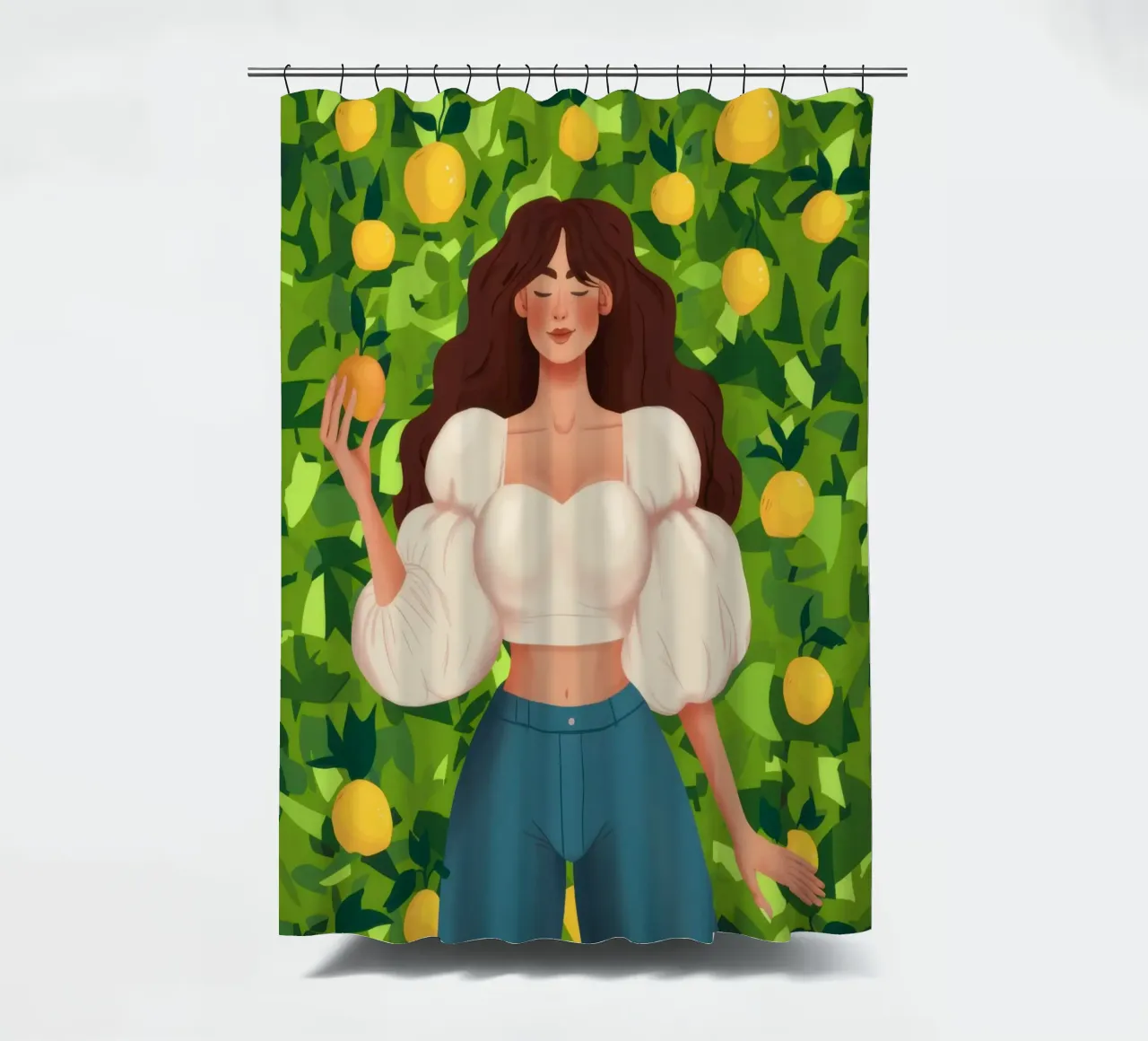 La bellezza dell'albero dei limoni tenda da doccia da Marigold Tiga