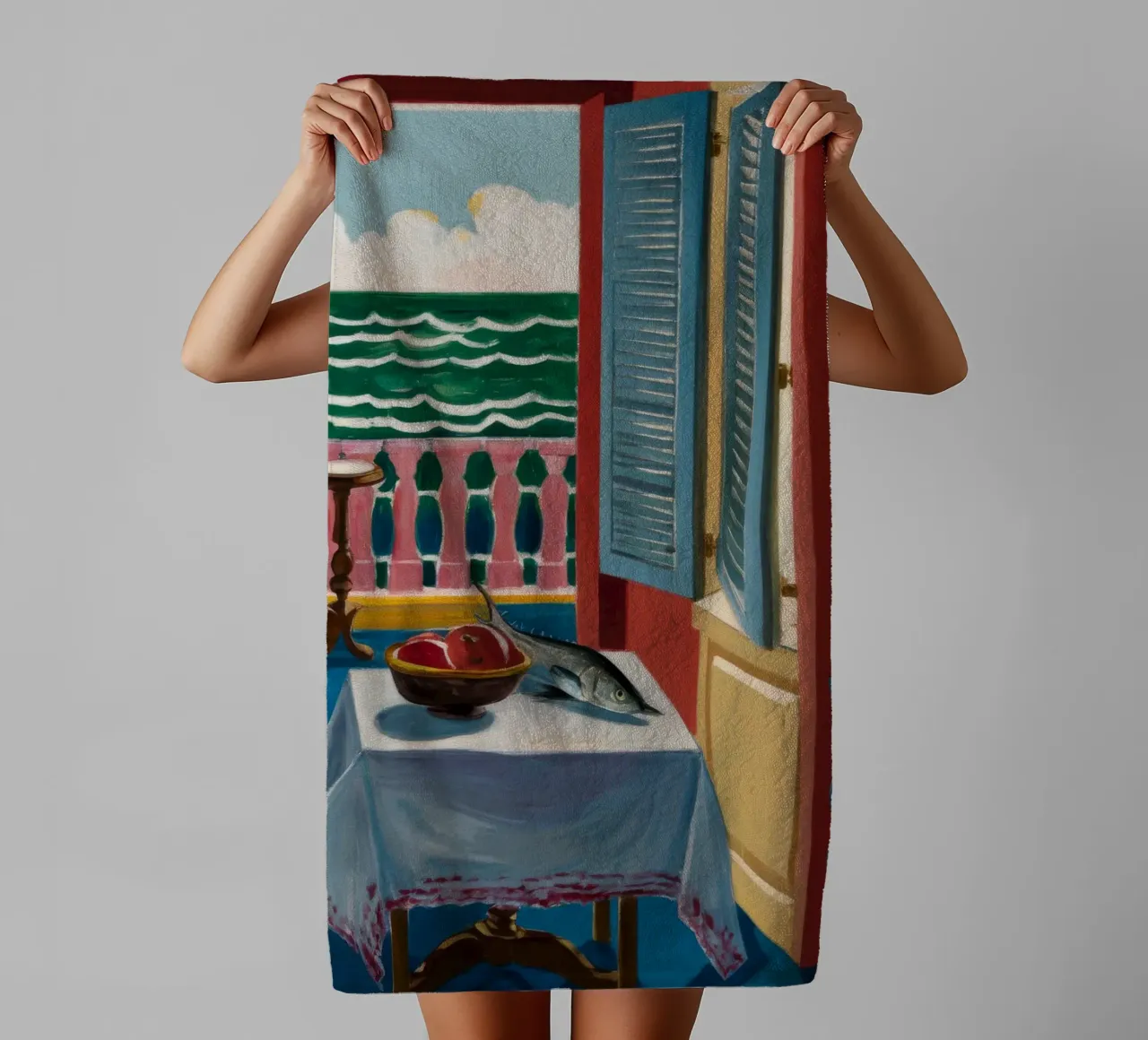 Balcon Table Vue sur la mer serviette de bain de Stone Decade