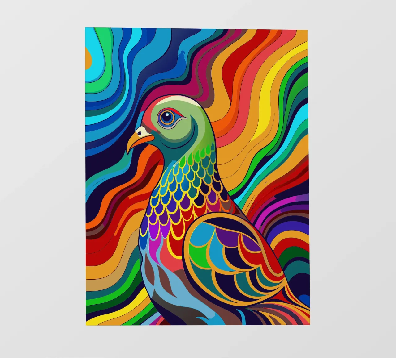 pigeon vectoriel fullcolor bâche pvc de onelife