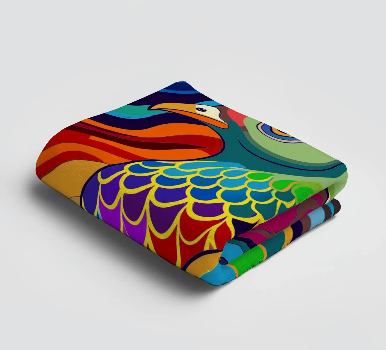 duif vector fullcolor badhanddoek van onelife