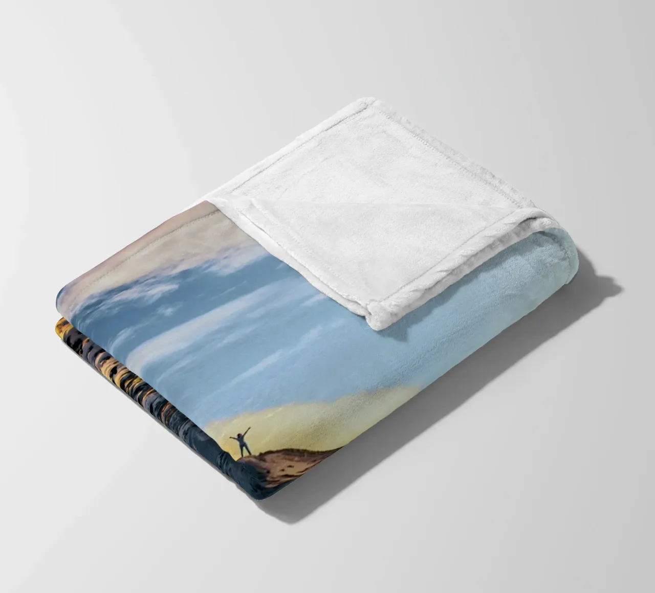 mountain snow with clouds fleece blanket by home of clouds