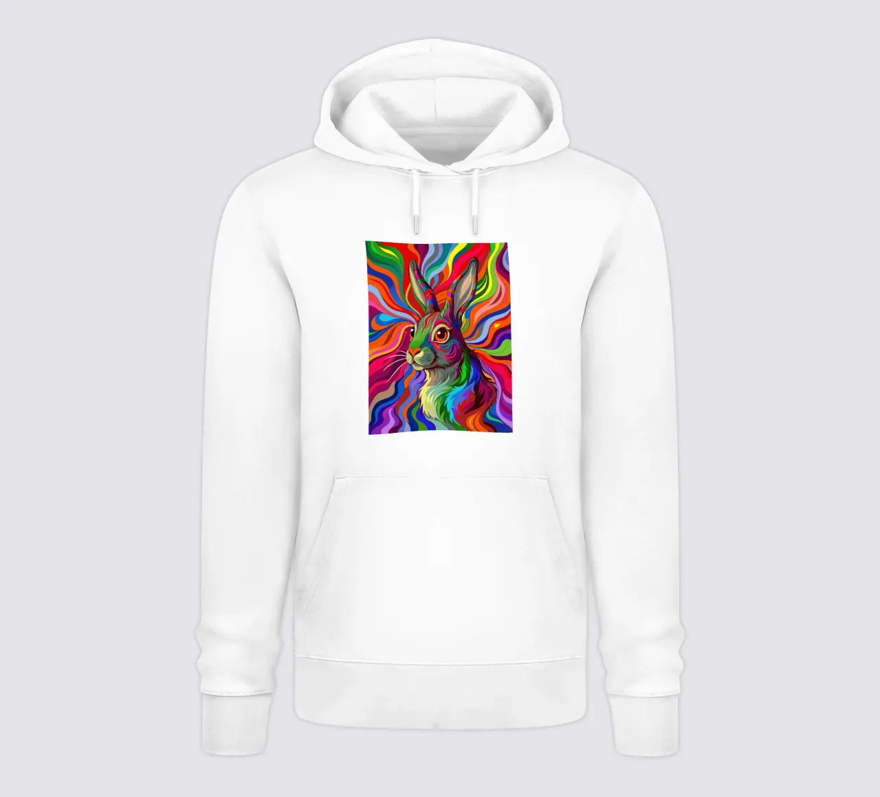 conejo vector a todo color sudadera con capucha de onelife