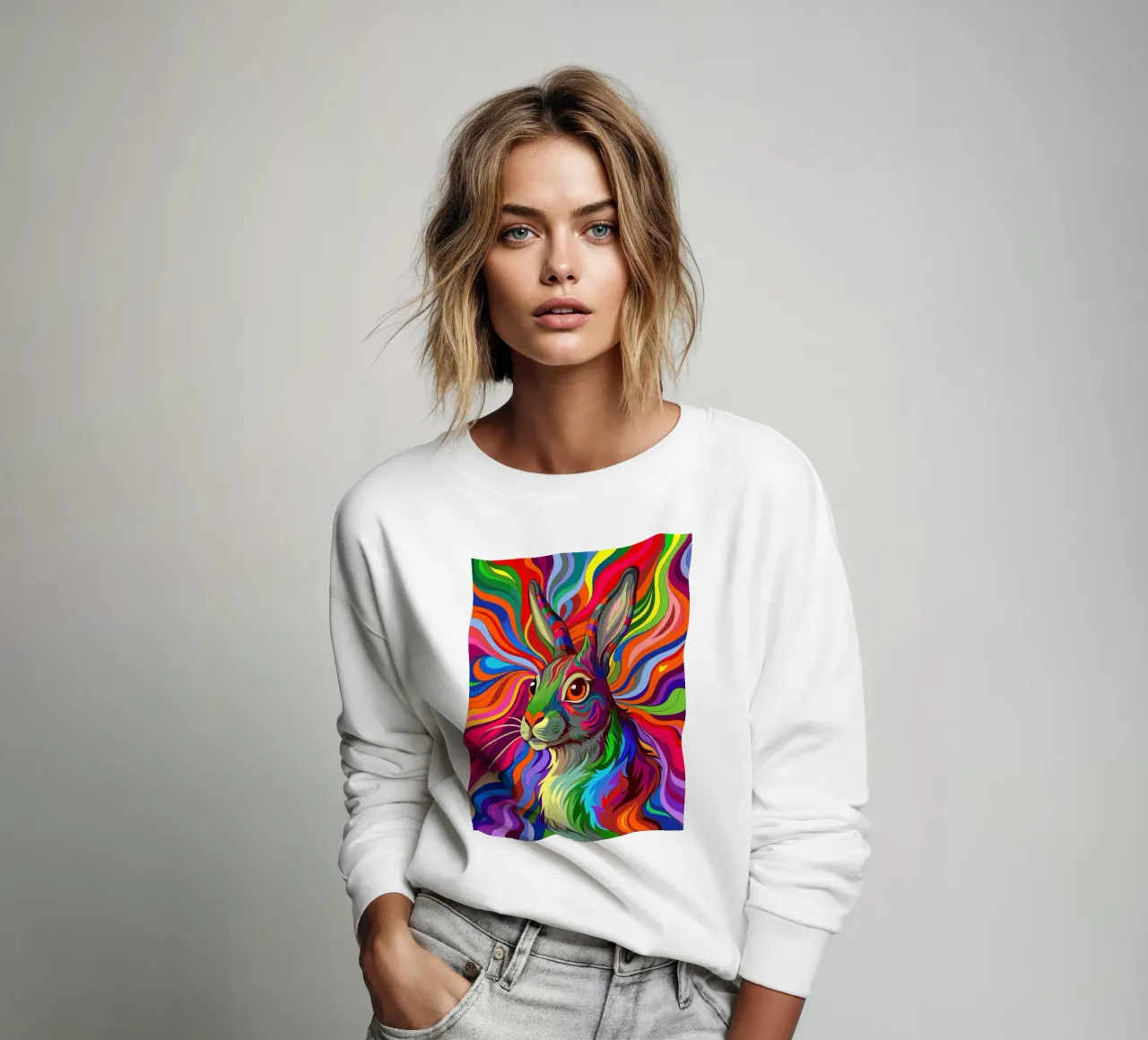 lapin vectoriel fullcolor sweat de onelife