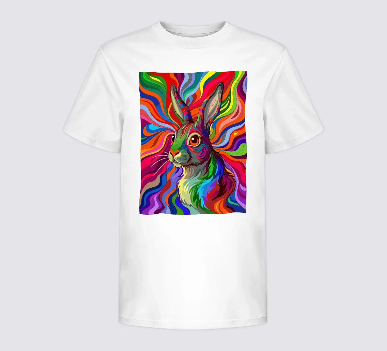 conejo vector a todo color camiseta para niños de onelife