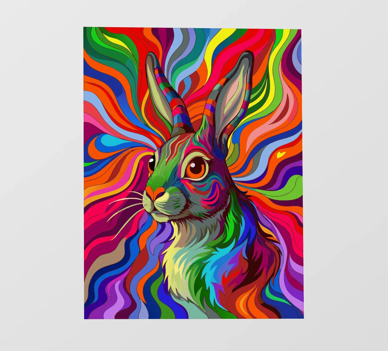 conejo vector a todo color papel para pared de onelife