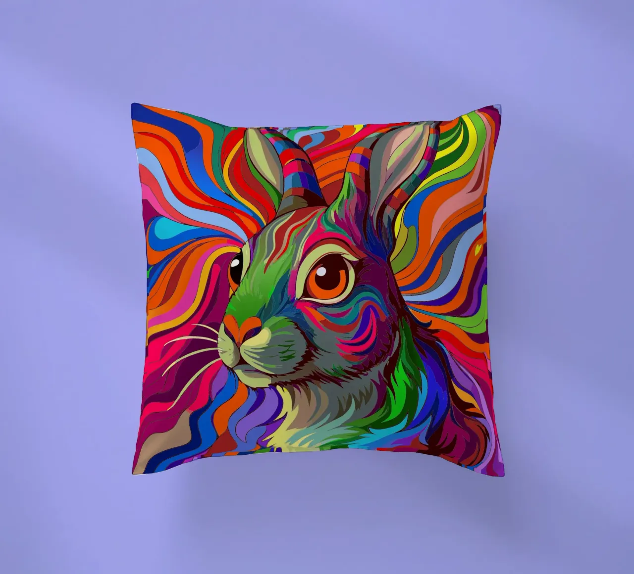 coniglio vettore fullcolor cuscino da onelife