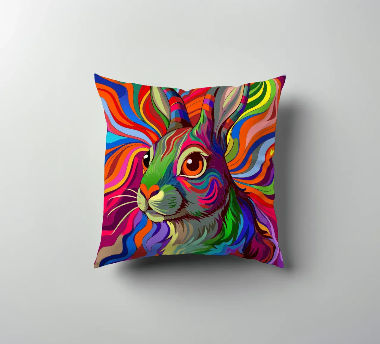 coniglio vettore fullcolor cuscino da onelife