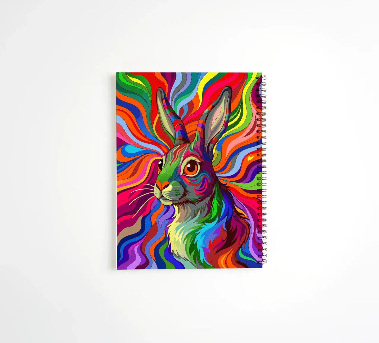 rabbit vector fullcolor spiral notebook by onelife