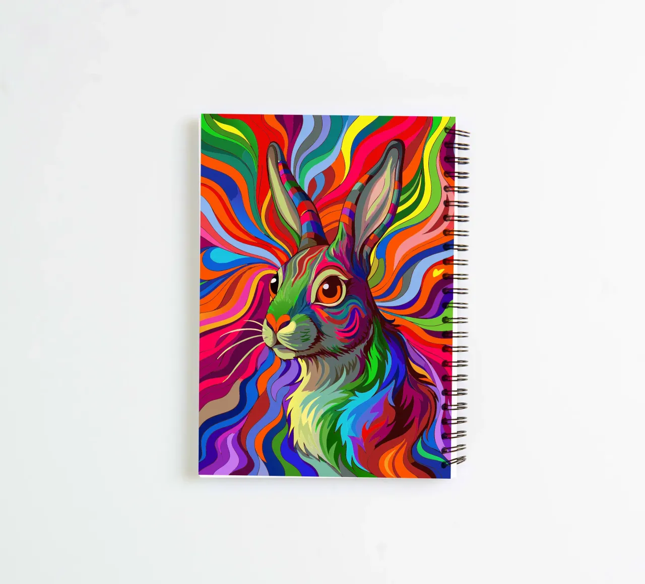 rabbit vector fullcolor spiral notebook by onelife