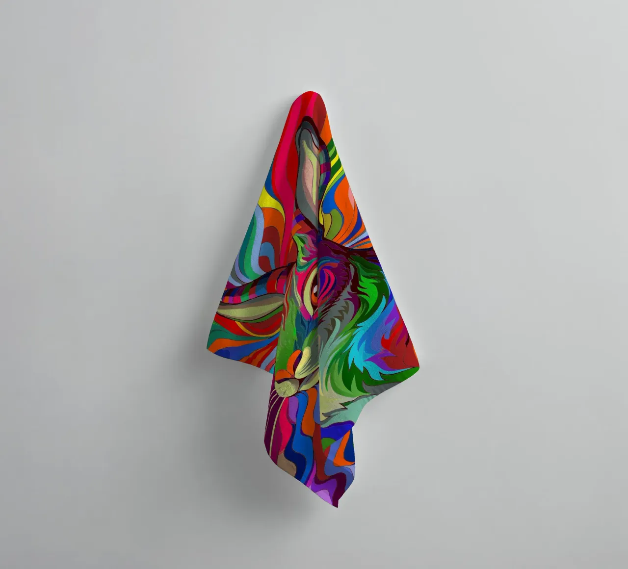 coniglio vettore fullcolor asciugamano da bagno da onelife