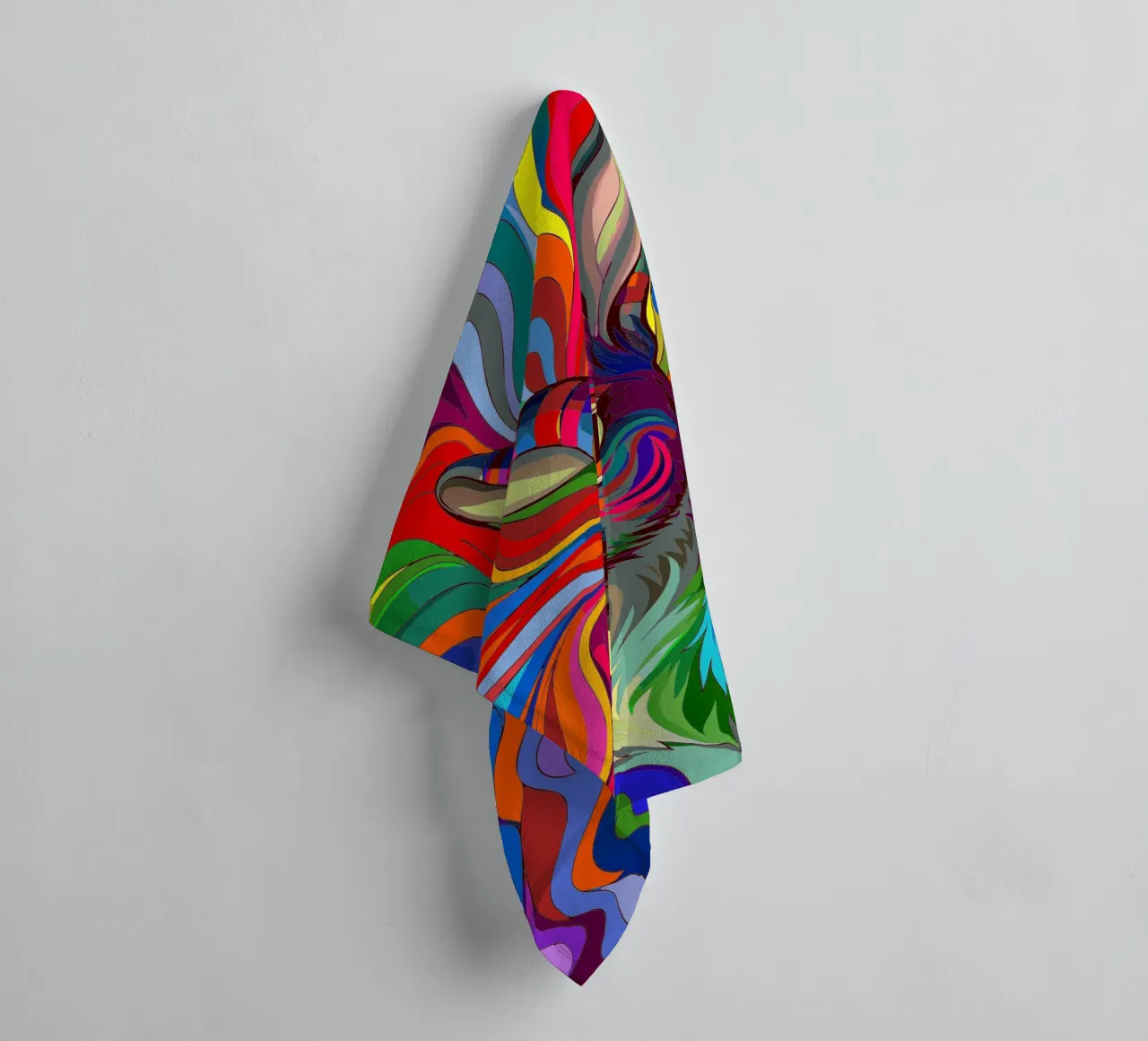 coniglio vettore fullcolor asciugamano da bagno da onelife