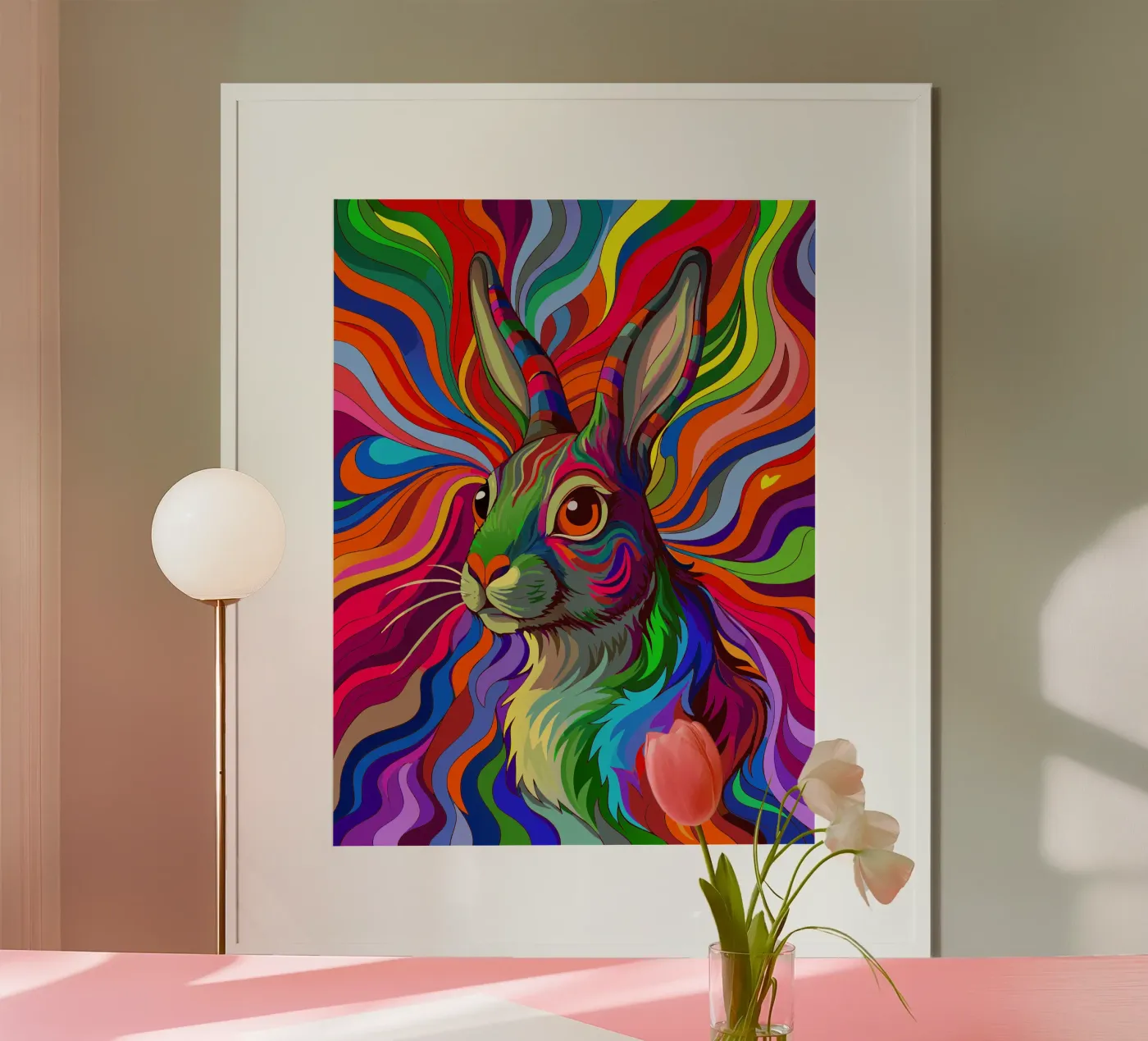 rabbit vector fullcolor poster by onelife
