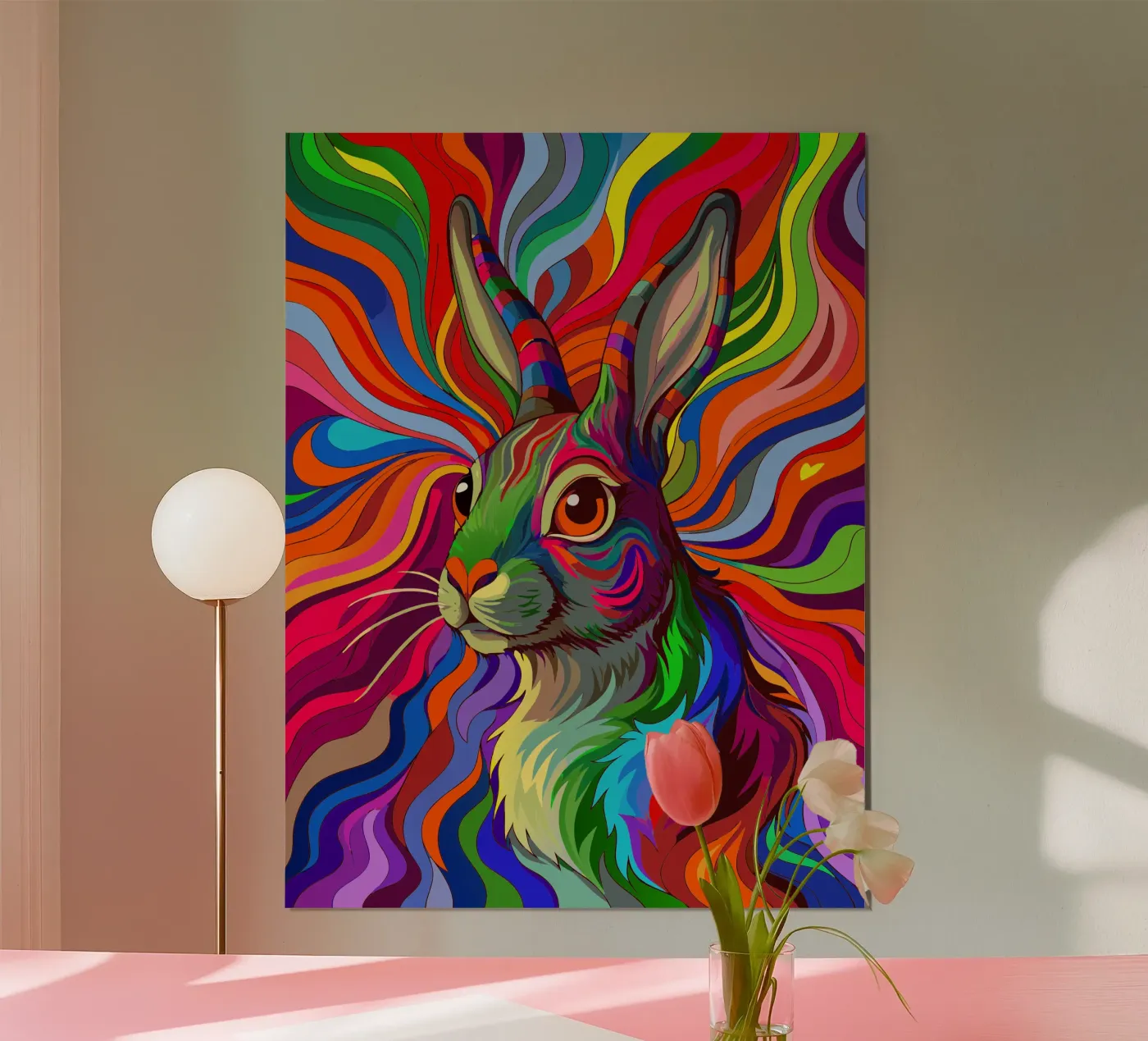 rabbit vector fullcolor poster by onelife