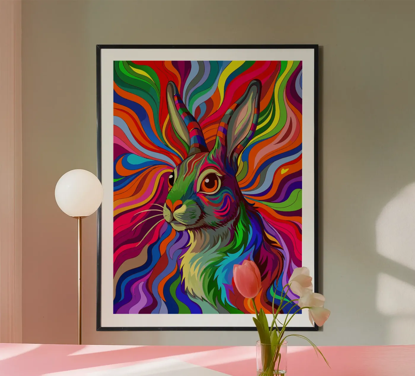 rabbit vector fullcolor poster by onelife
