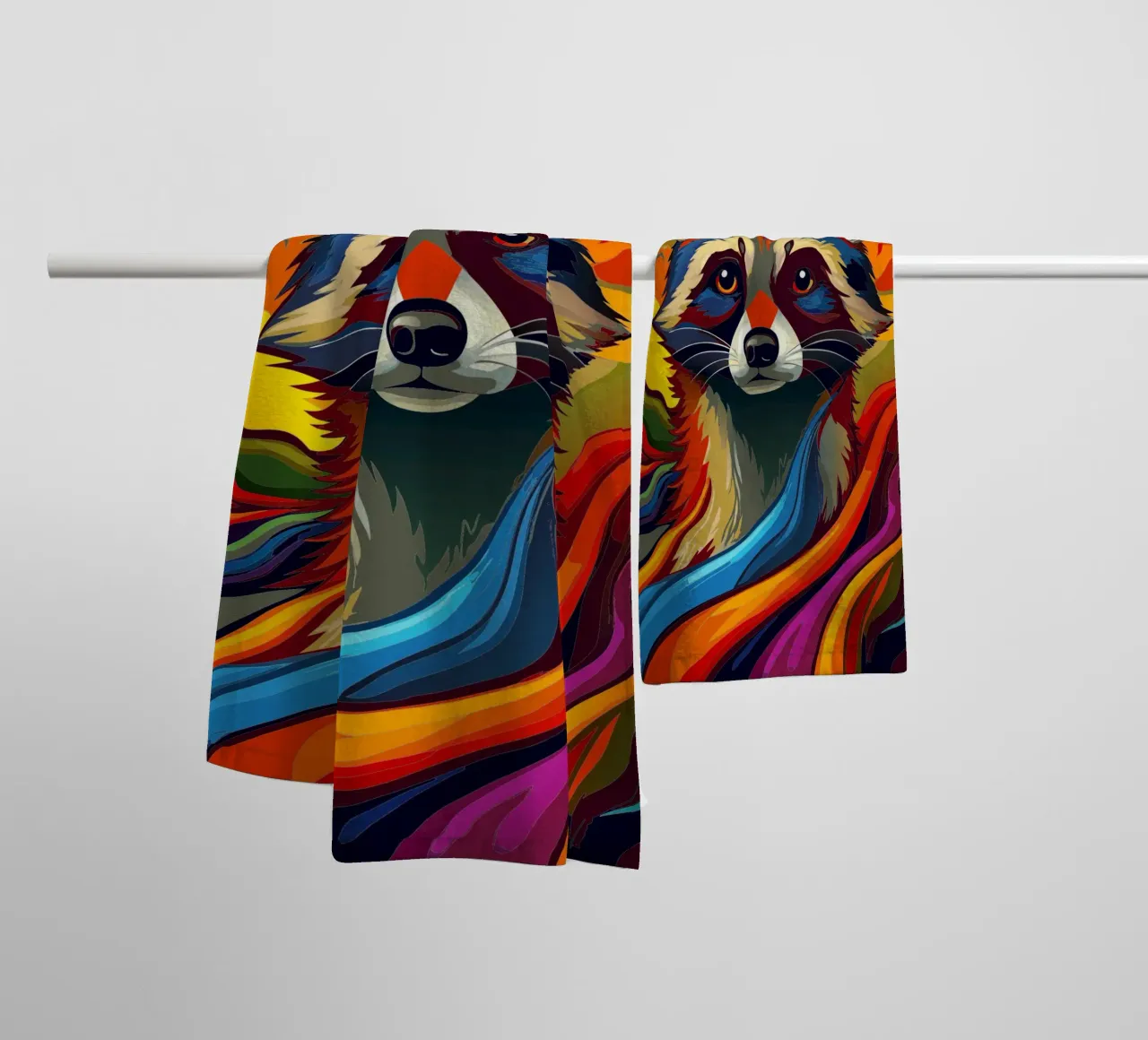 procione vettore fullcolor asciugamano da bagno da onelife