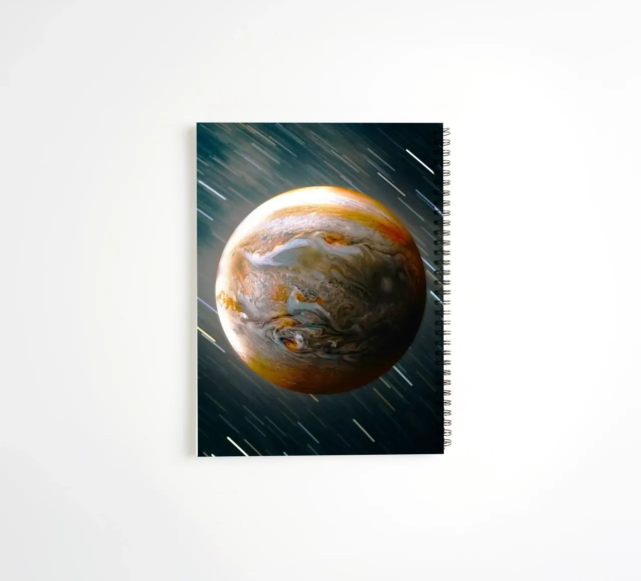 planet moving spiral notebook by home of clouds