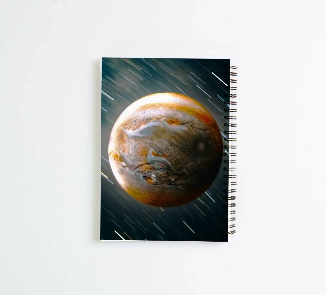 planet moving spiral notebook by home of clouds