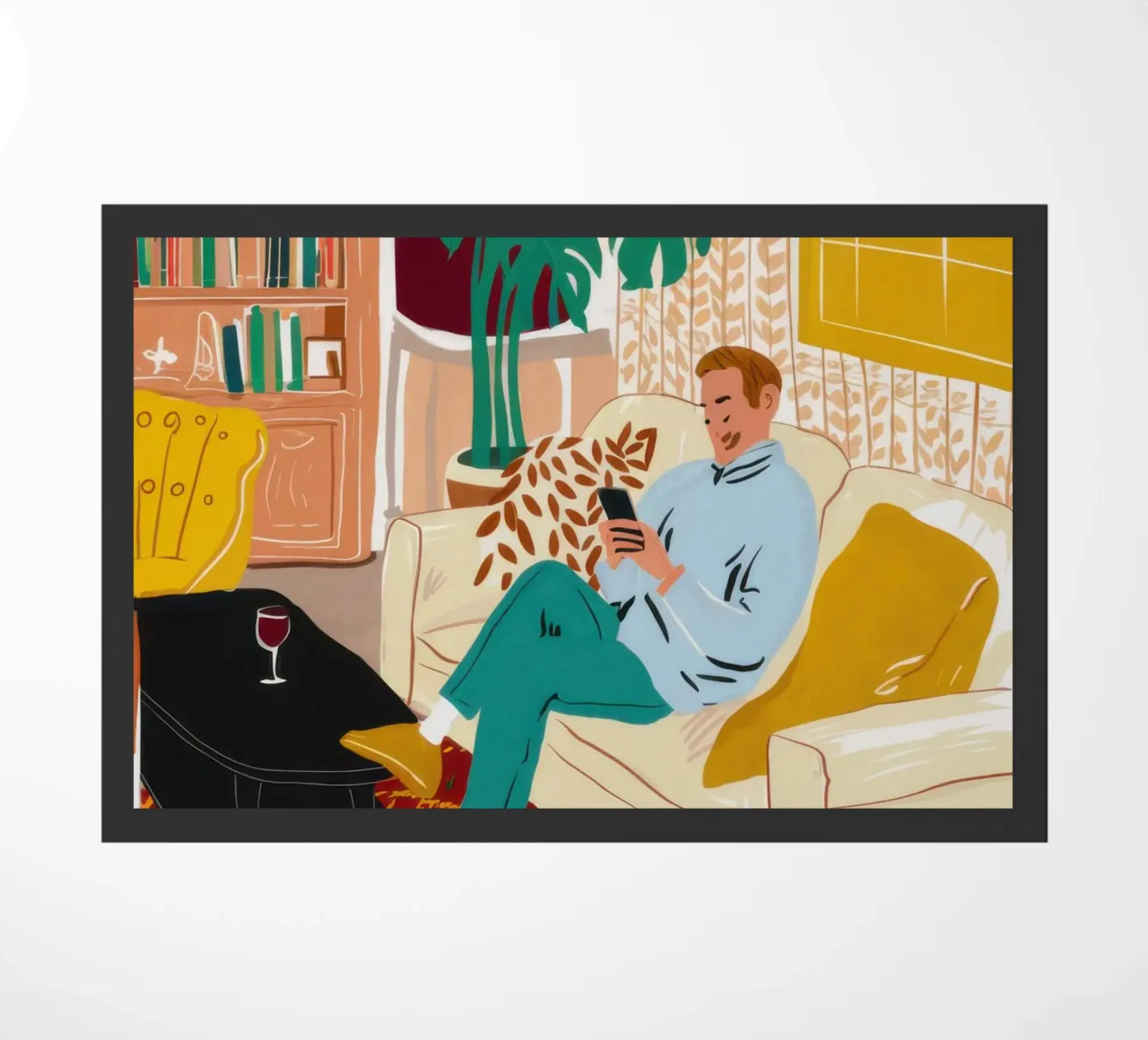 Creative Fireside Reading doormat by Marigold Tiga