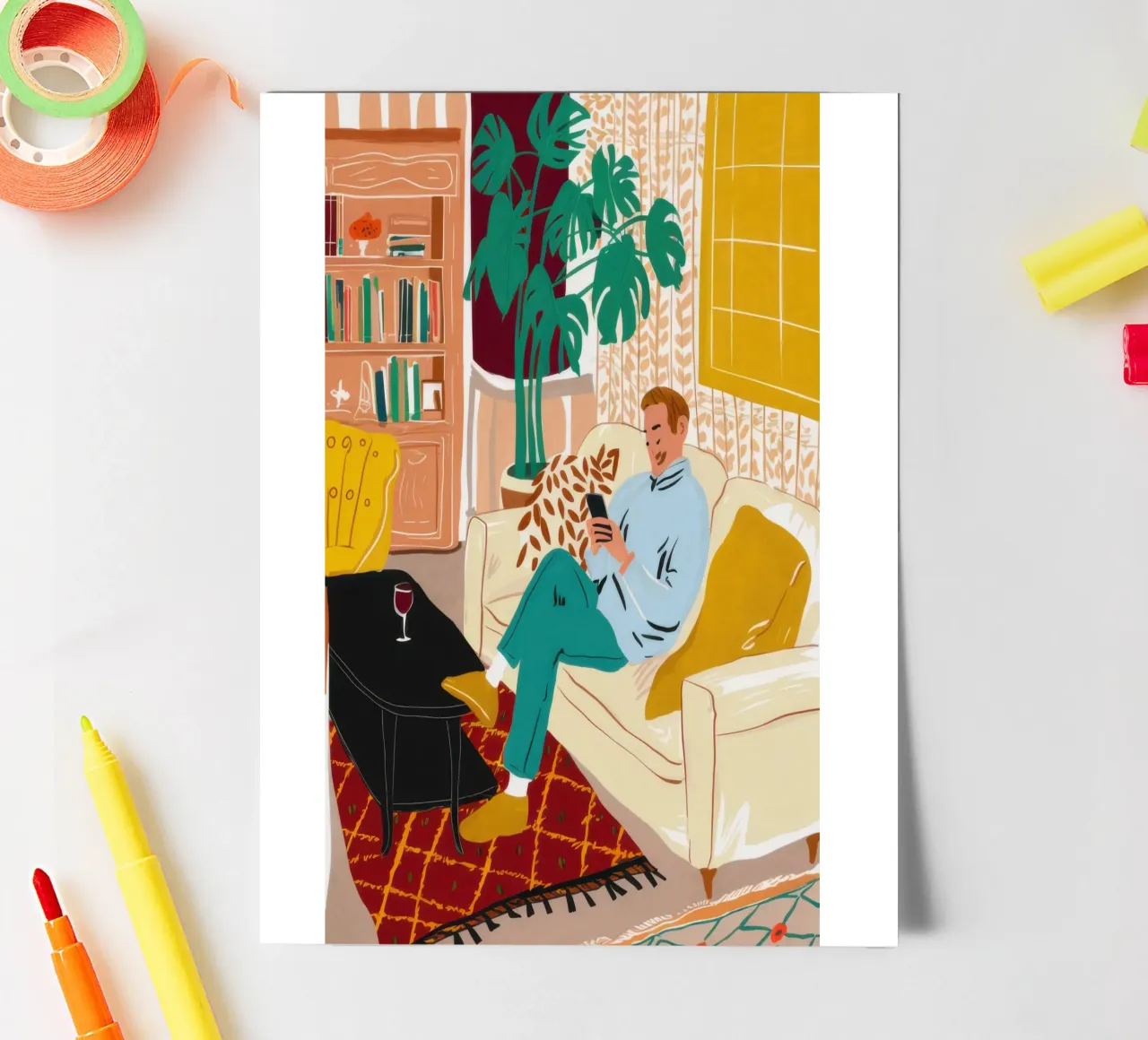 Creative Fireside Reading sticker sheet by Marigold Tiga