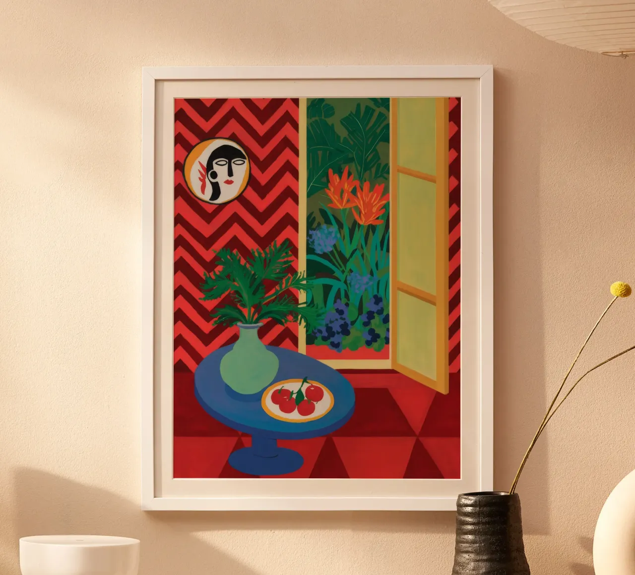 Red Heart Window hahnemühle by Stone Decade