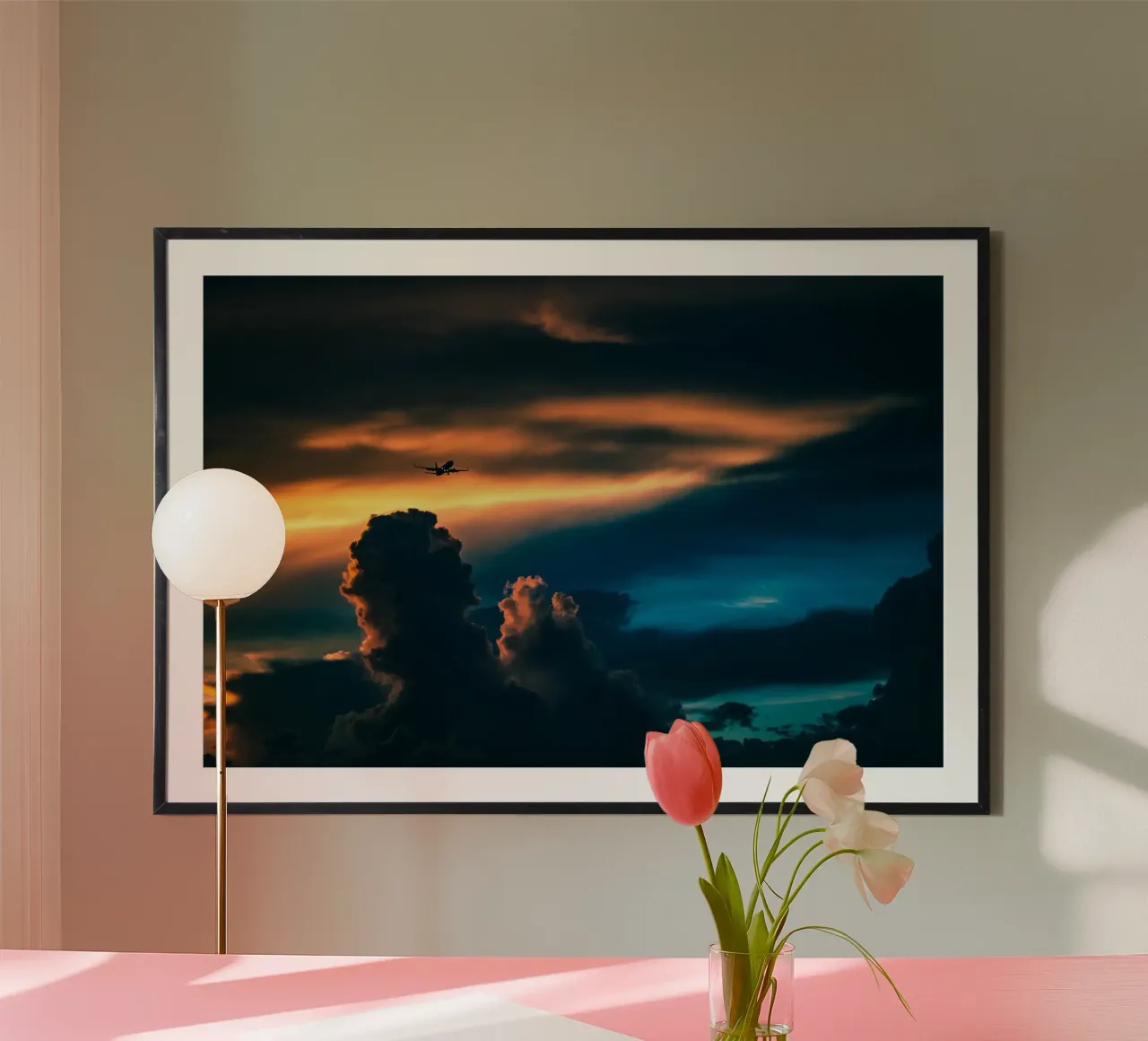 volo crepuscolare poster da home of clouds