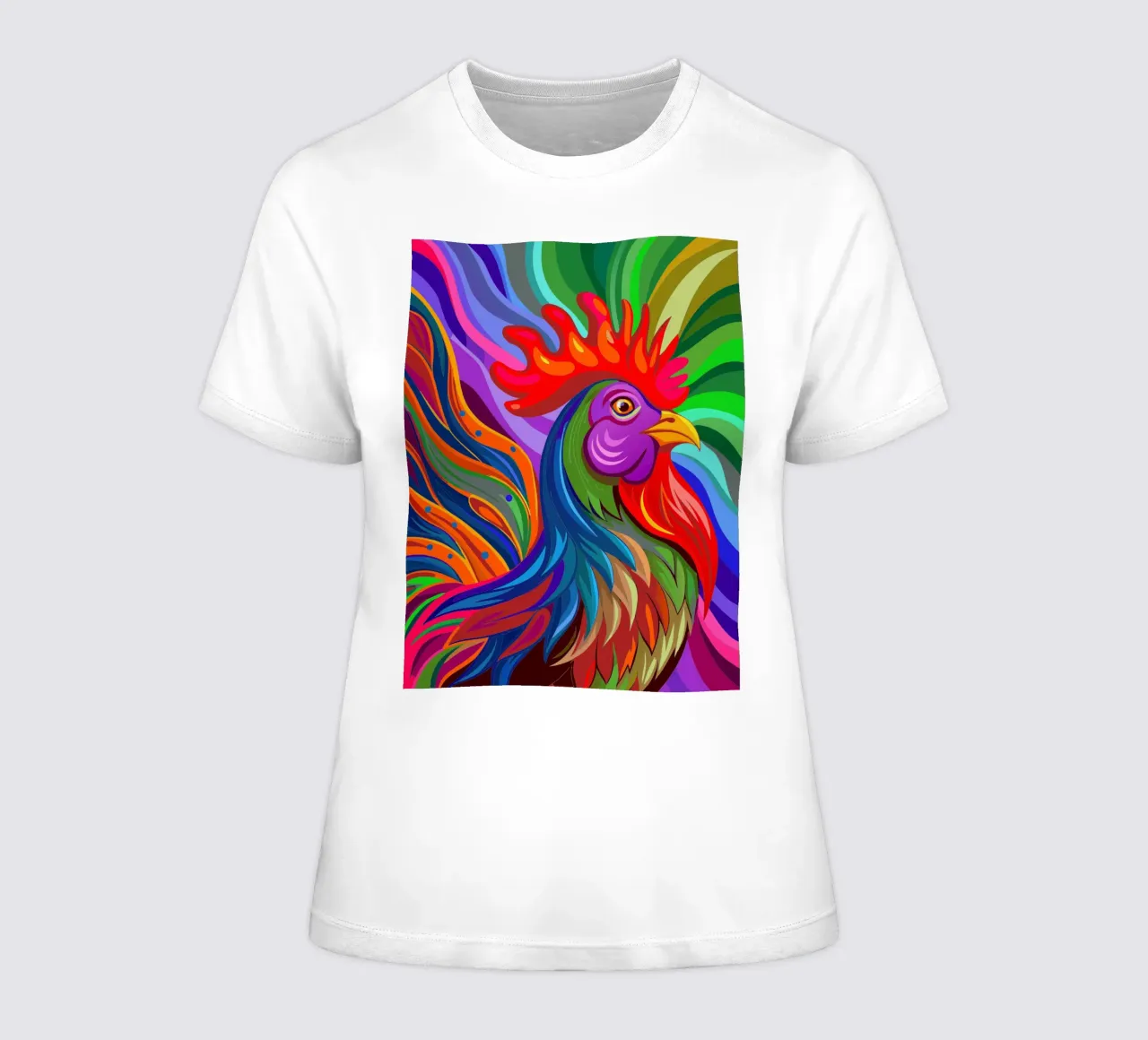 coq vectoriel fullcolor t-shirt ajusté pour femmes de onelife