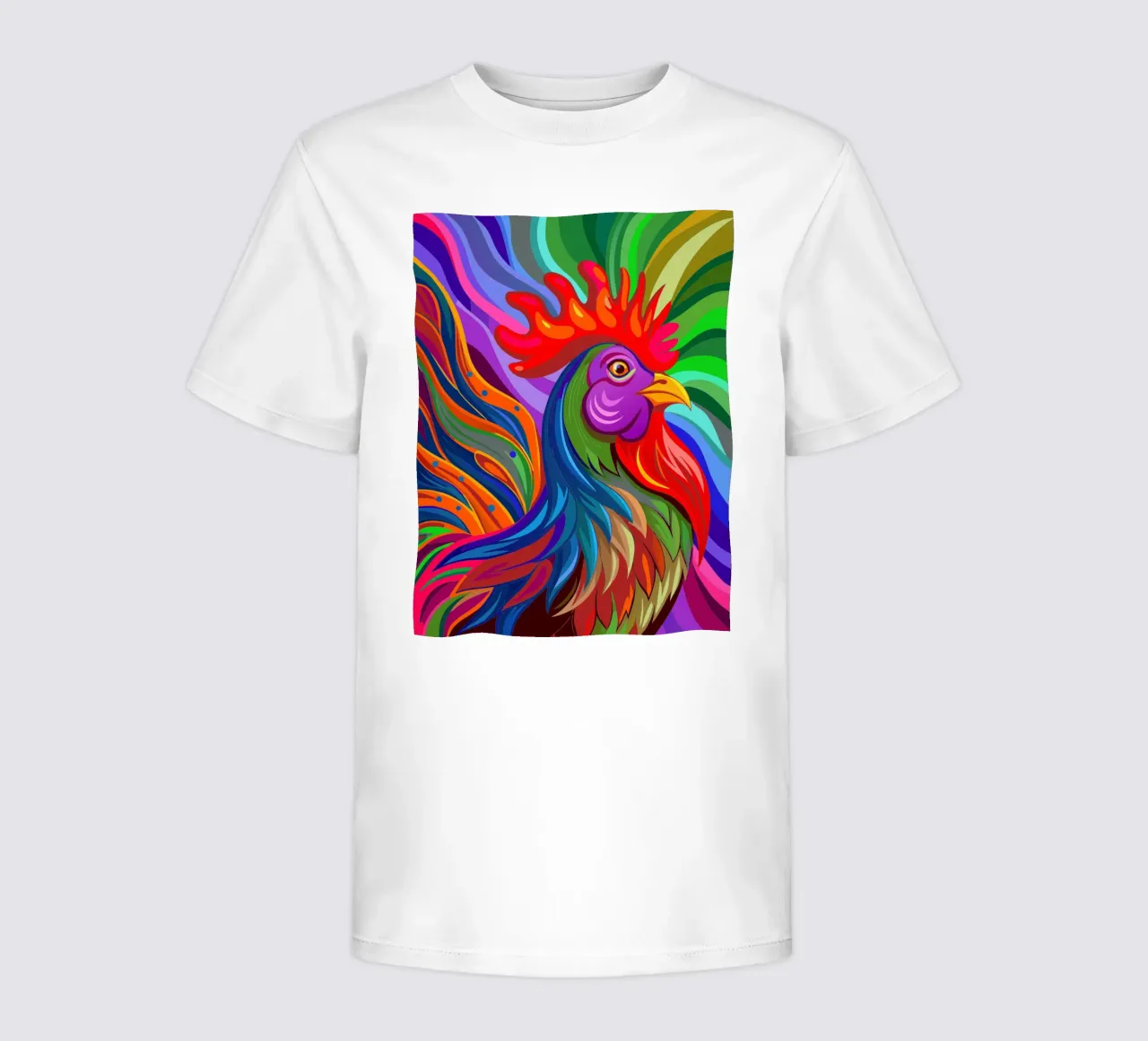 coq vectoriel fullcolor t-shirt enfant de onelife