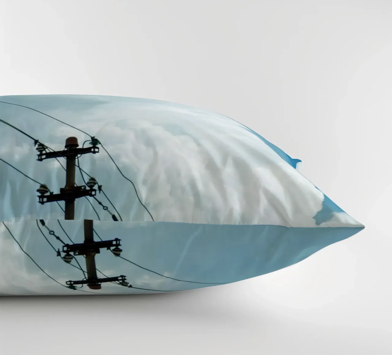 telephone wires and the clouds decorative cushion by home of clouds
