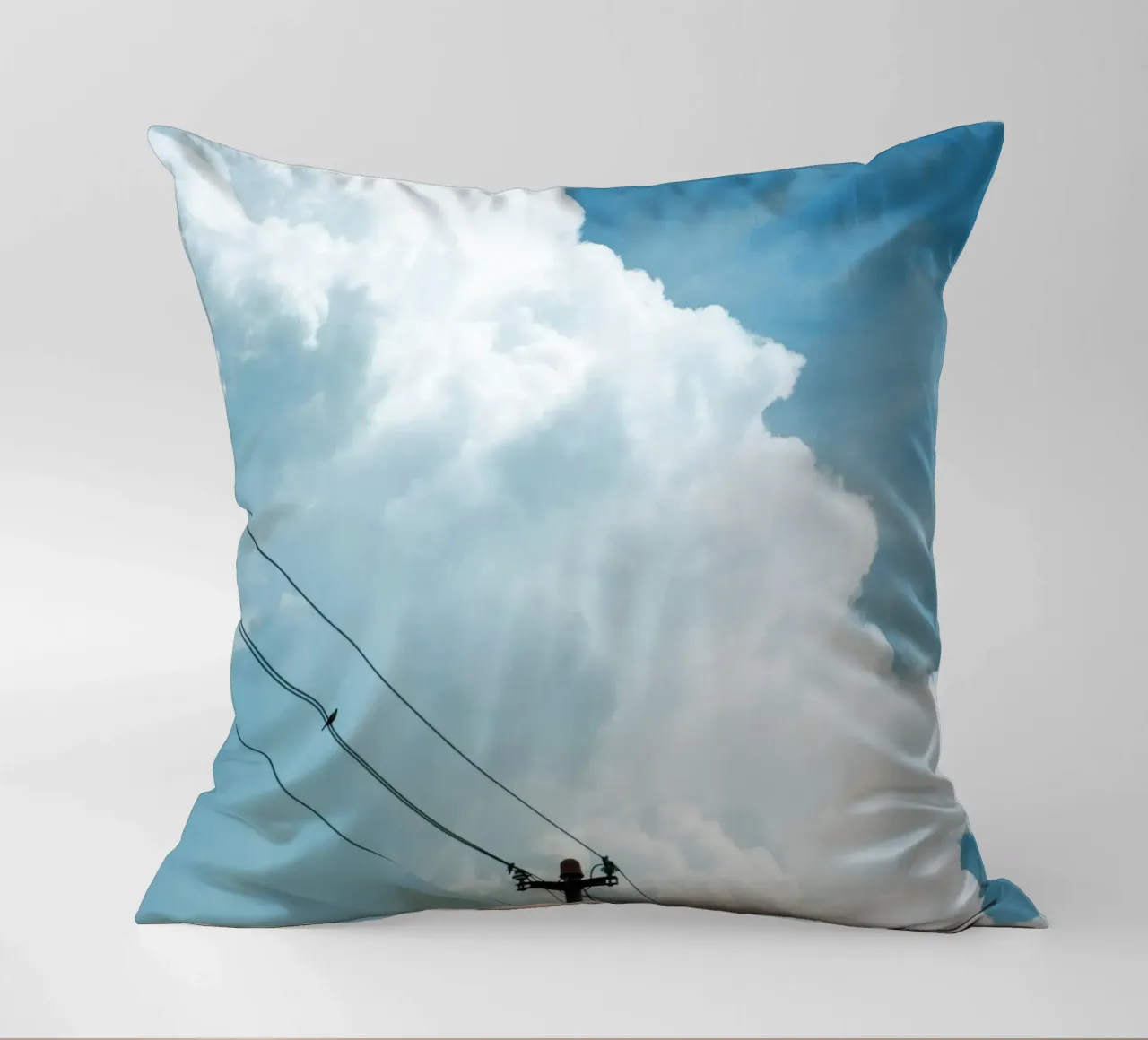 telephone wires and the clouds decorative cushion by home of clouds