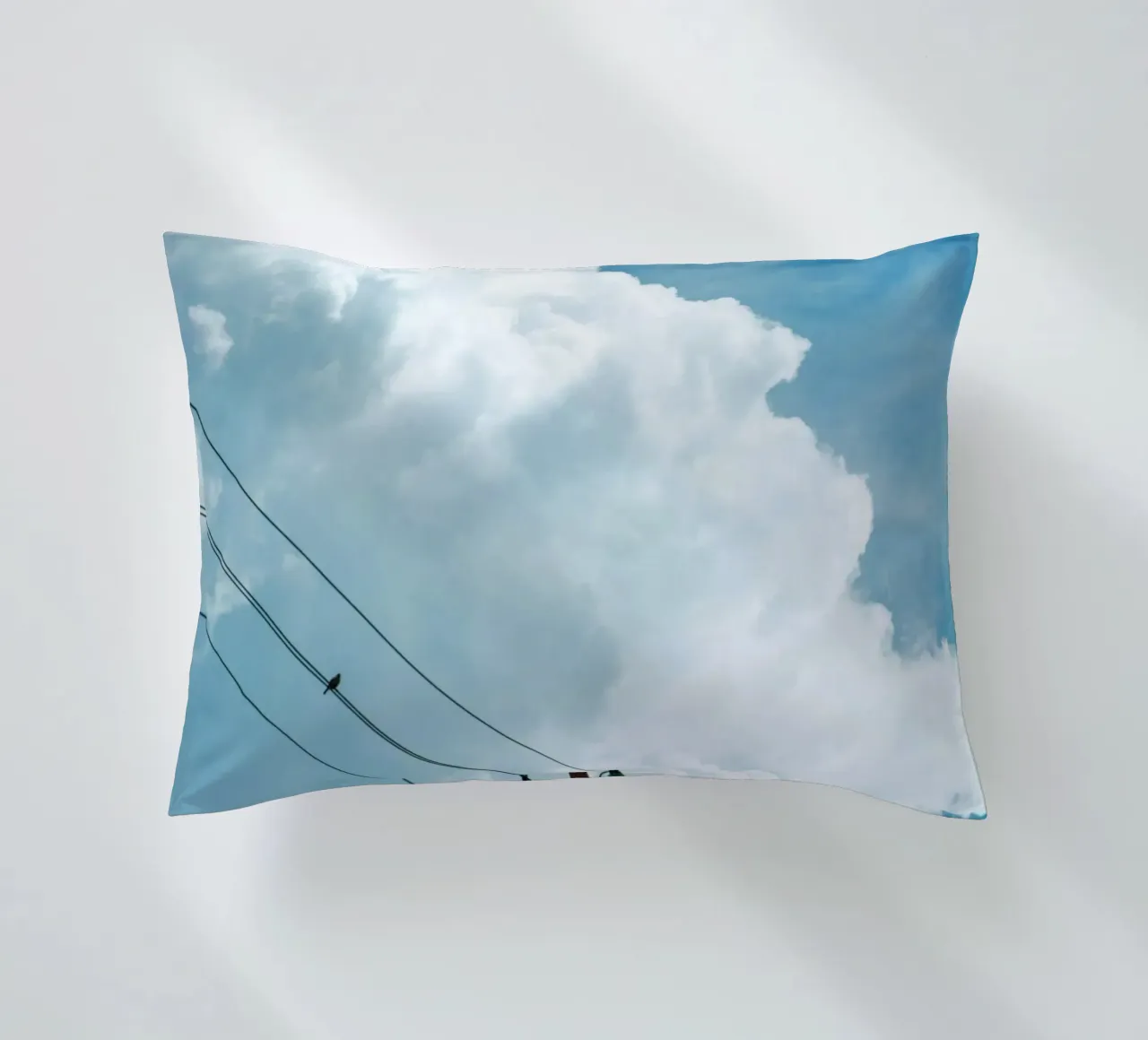 telephone wires and the clouds decorative cushion by home of clouds