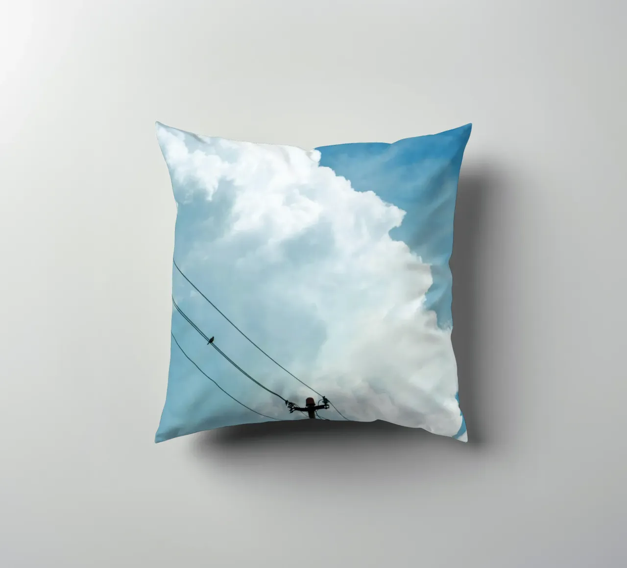 telephone wires and the clouds decorative cushion by home of clouds