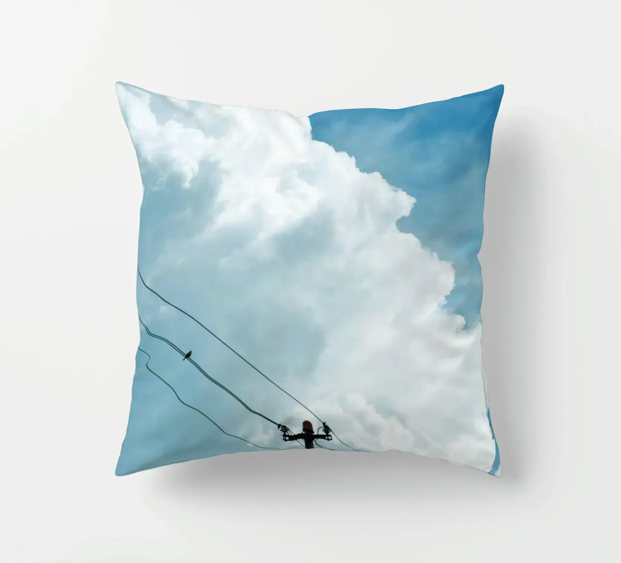 telephone wires and the clouds decorative cushion by home of clouds