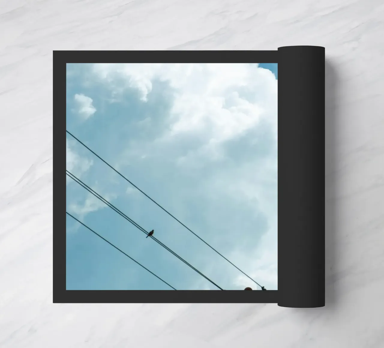 telephone wires and the clouds doormat by home of clouds