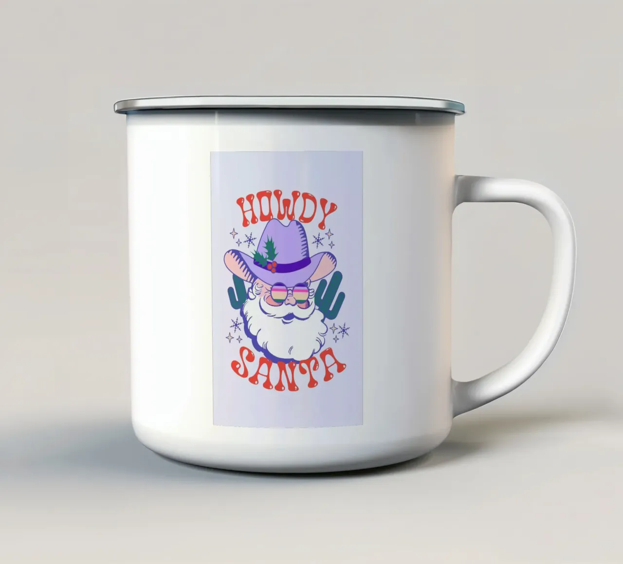 Howdy Santa tazza in smalto da cafelab