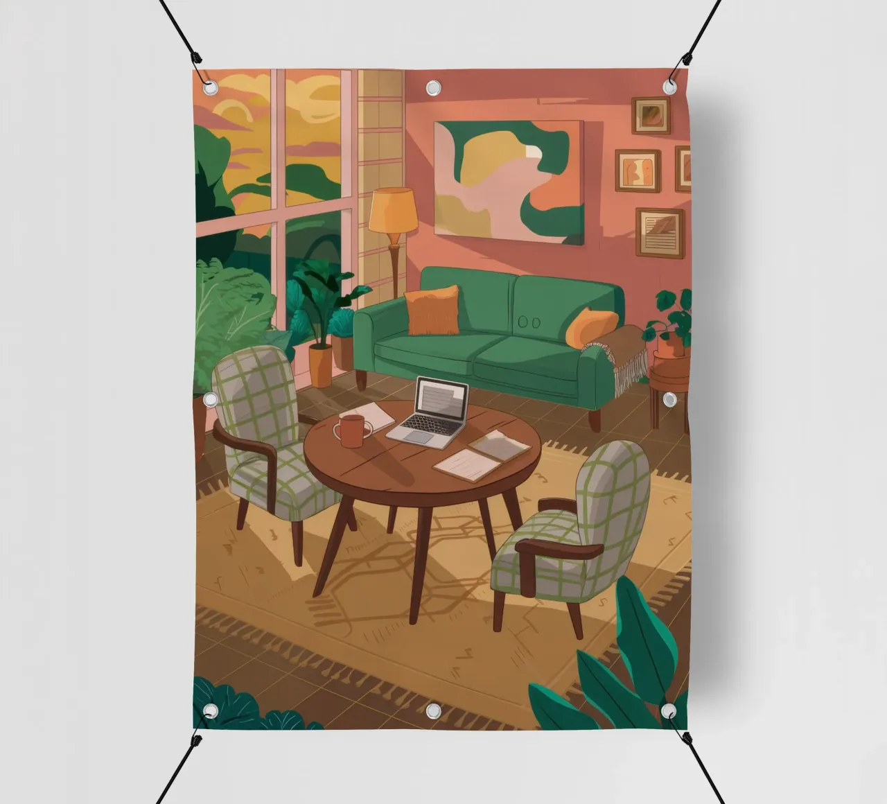 Friends Around the Table pvc cover by Marigold Tiga